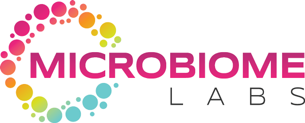 Microbiome Labs logo with colorful circular design and modern text