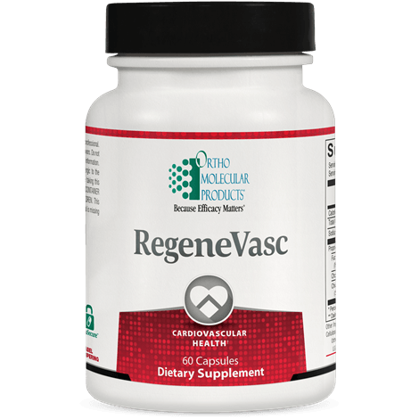 RegeneVasc dietary supplement bottle for cardiovascular health, 60 capsules