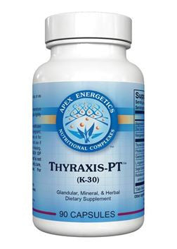 Thyraxis-PT dietary supplement bottle, 90 capsules, glandular, mineral, and herbal formula