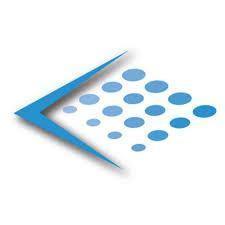 Abstract blue arrow with gradient dots, symbolizing advanced lab testing or diagnostics
