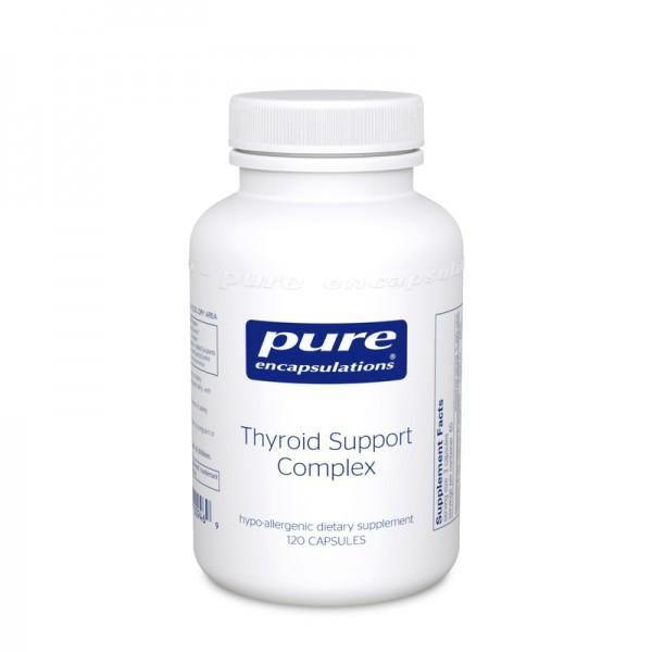 Pure Encapsulations Thyroid Support Complex supplement bottle, 120 capsules
