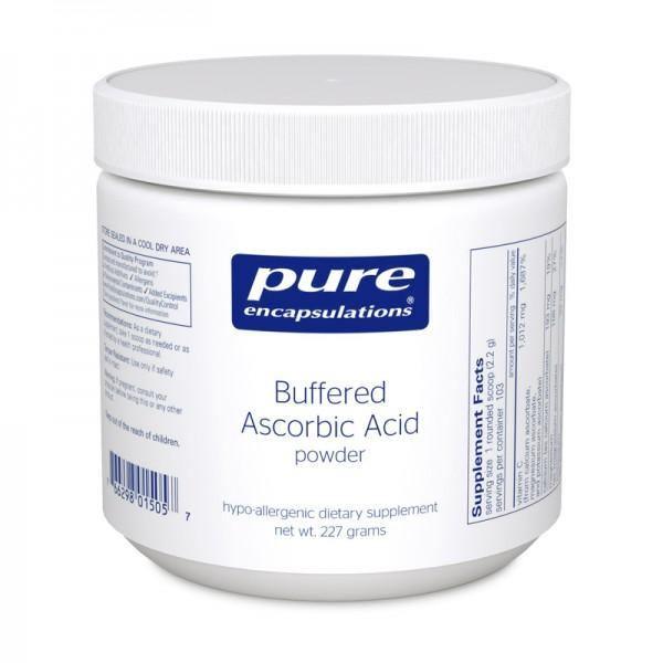 Pure Encapsulations Buffered Ascorbic Acid powder, hypoallergenic vitamin C supplement, 227g jar
